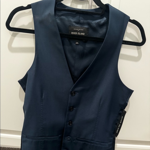 Men’s formal vest in navy XS - Picture 1 of 2